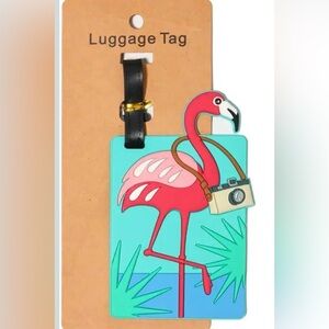 Cute Silicone Luggage Tag - Tourist Flamingo